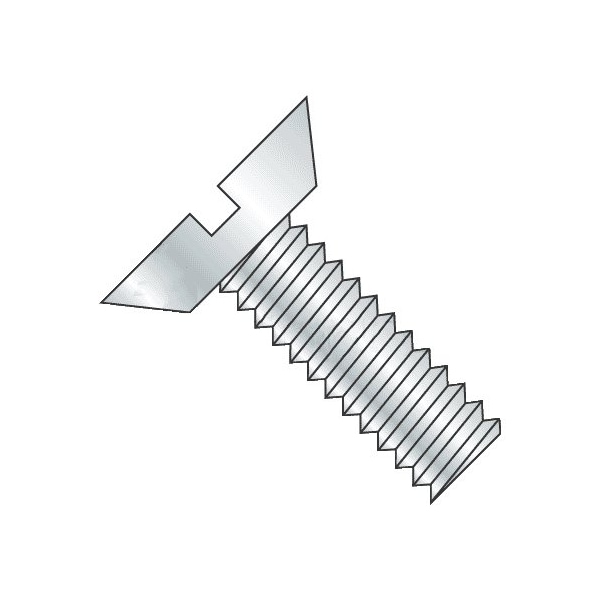 Newport Fasteners 5/16"-18 x 1/2 in Slotted Flat Machine Screw, Zinc Plated Steel, 100 PK 817543-100 - main